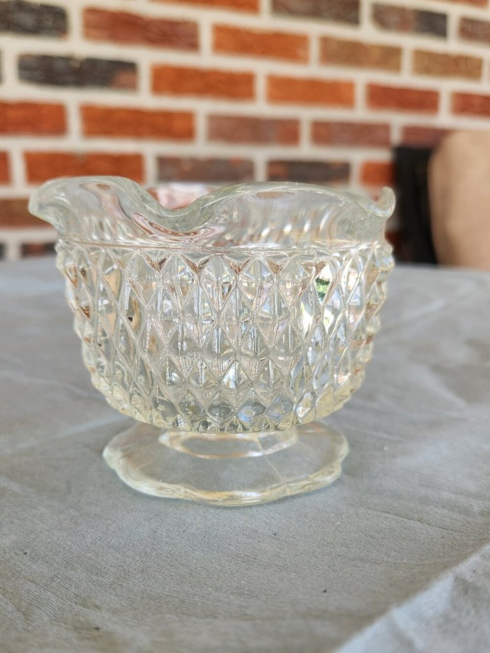Vintage Indiana Glass Co. Footed Bowl